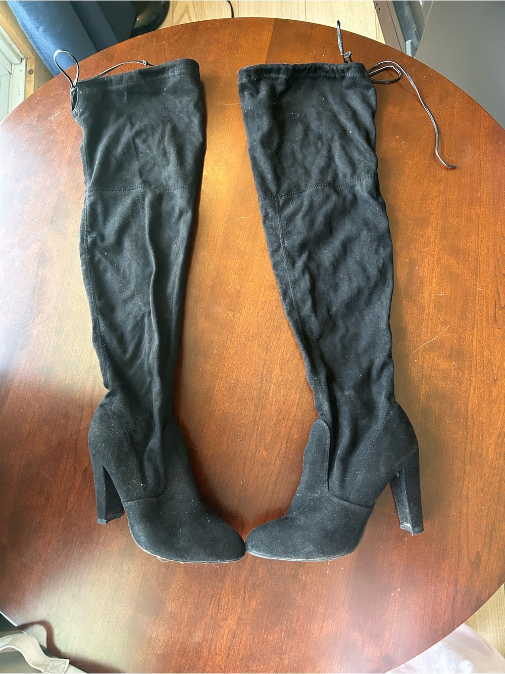 Rue21 Black Over-The-Knee Suede Block Heel Boots